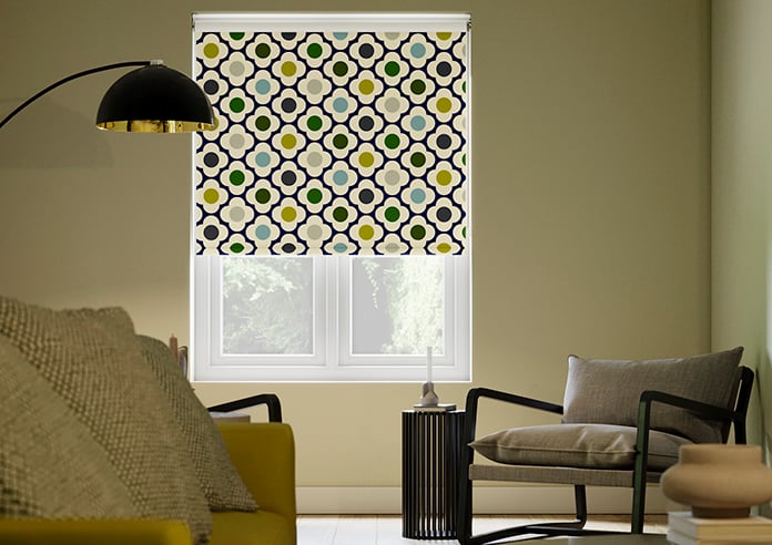 Orla Kiely Spot Flower, Blue Multi - Twist&Fit Roller Blind - Image 3